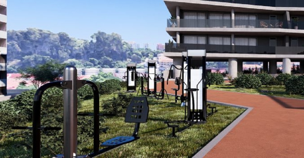 Espace fitness extérieur du Lurion Residences.