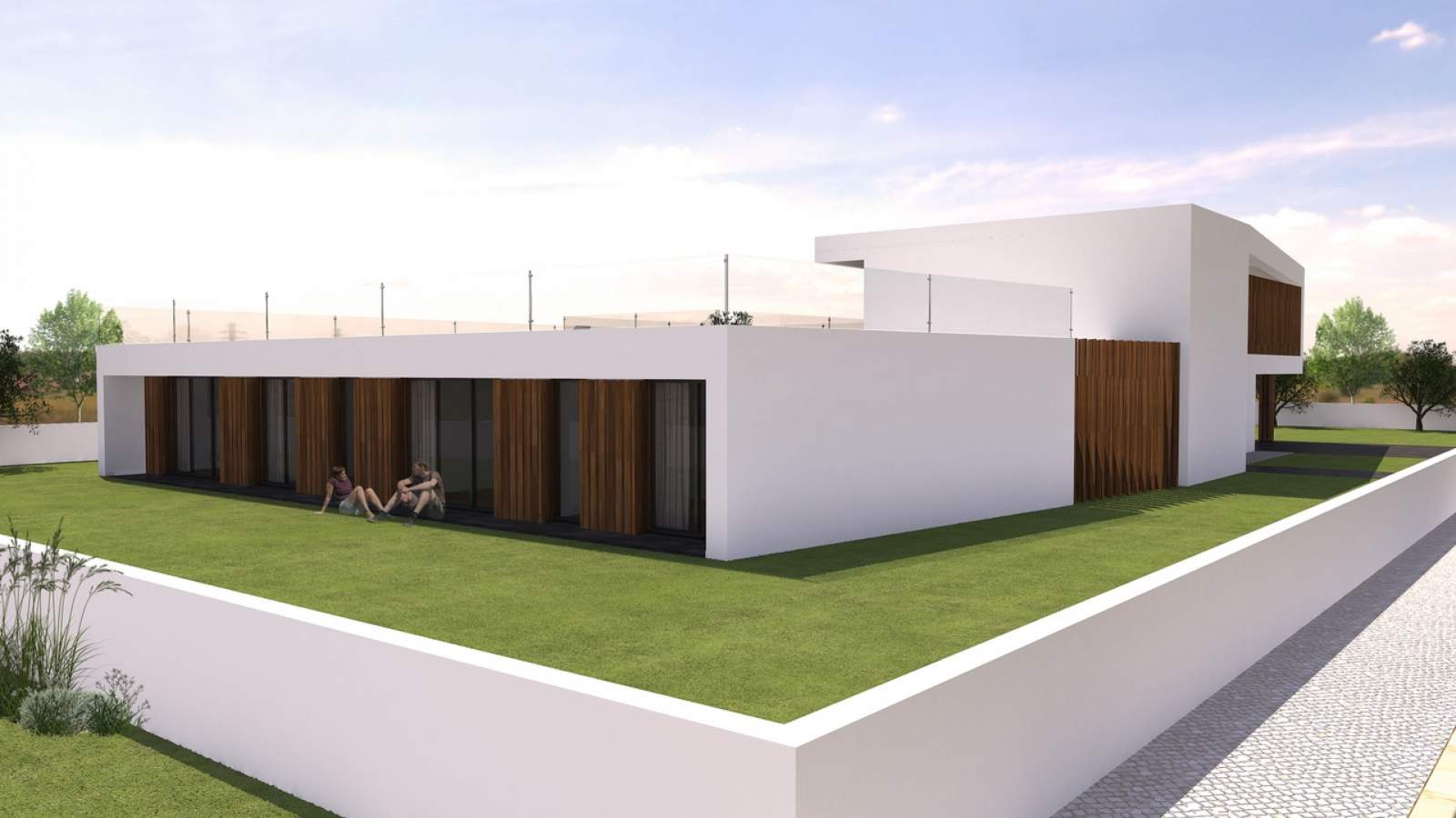 Approved project for a modern villa with sea view in Olhão, Algarve, Portugal_110616