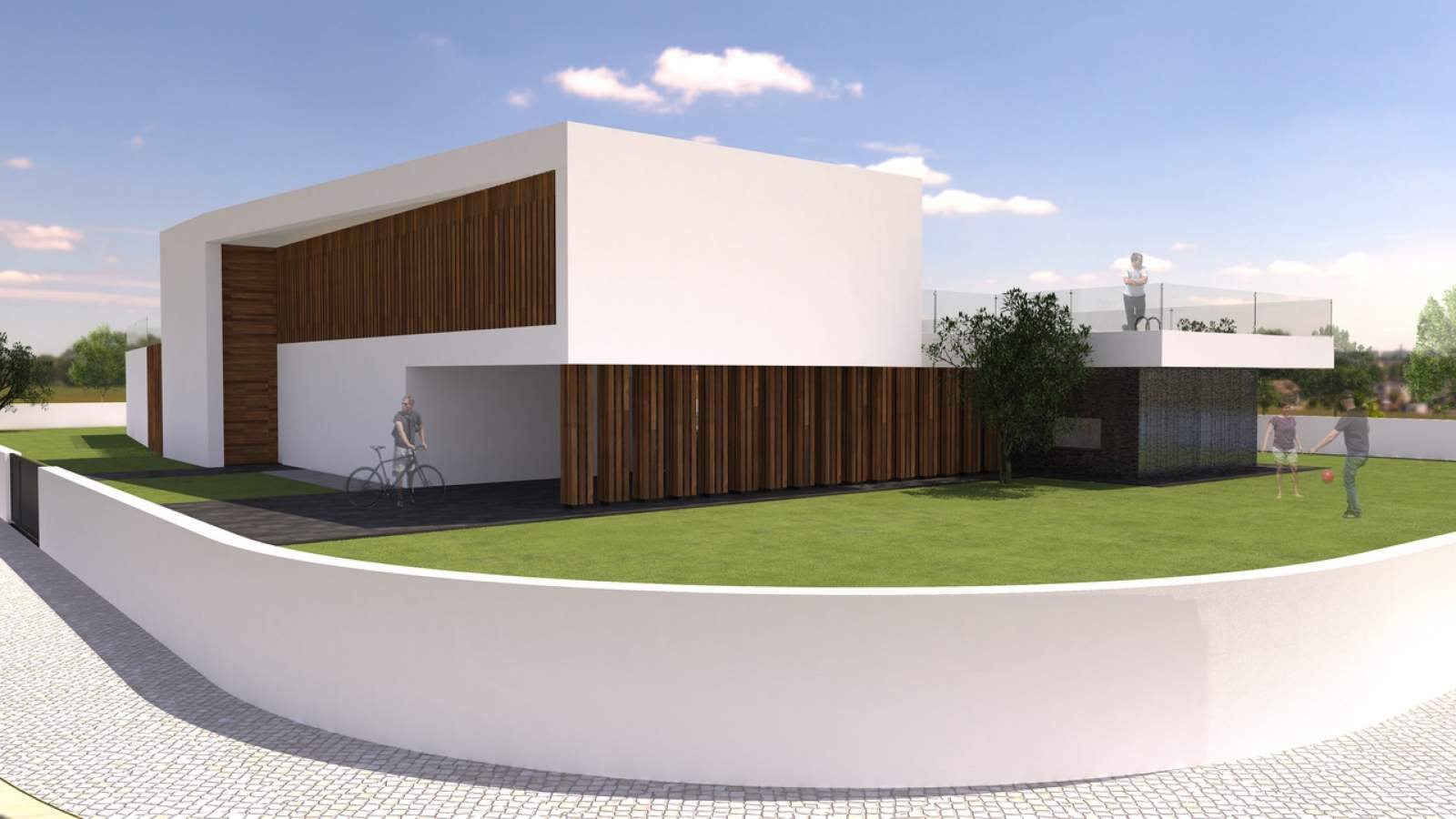 Approved project for a modern villa with sea view in Olhão, Algarve, Portugal_110620
