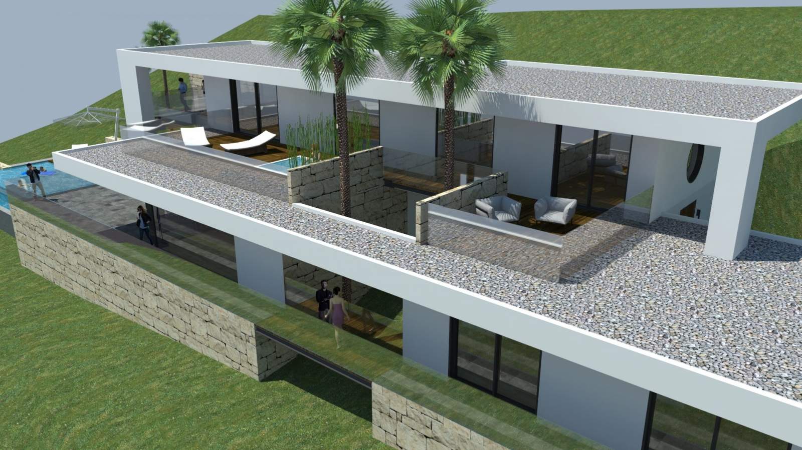 Grundstücke zum Verkauf zu bauen, eine villa, Meerblick, Loulé, Algarve, Portugal_120887
