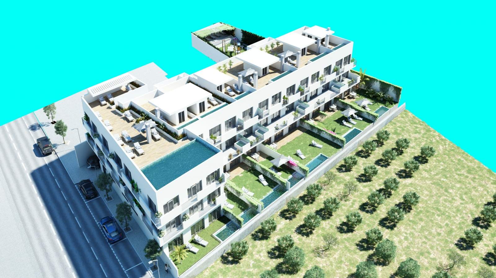 Apartamento novo, com terraço e piscina, Tavira, Algarve_145857