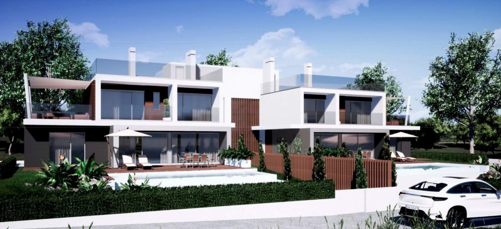Land mit Projekt zum Bau von 2 Häusern, Almancil, Algarve_160159