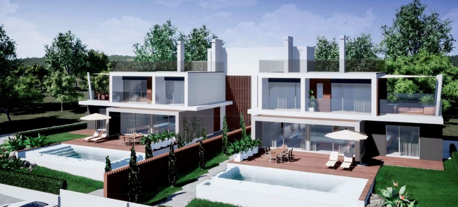 Land mit Projekt zum Bau von 2 Häusern, Almancil, Algarve_160160