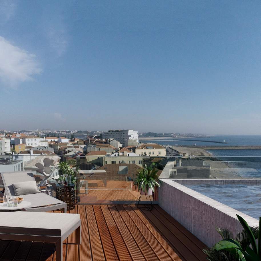 Penthouse duplex mit Terrassen, zu verkaufen, in der Nähe des Strandes, Foz do Douro, Porto, Portugal_161953