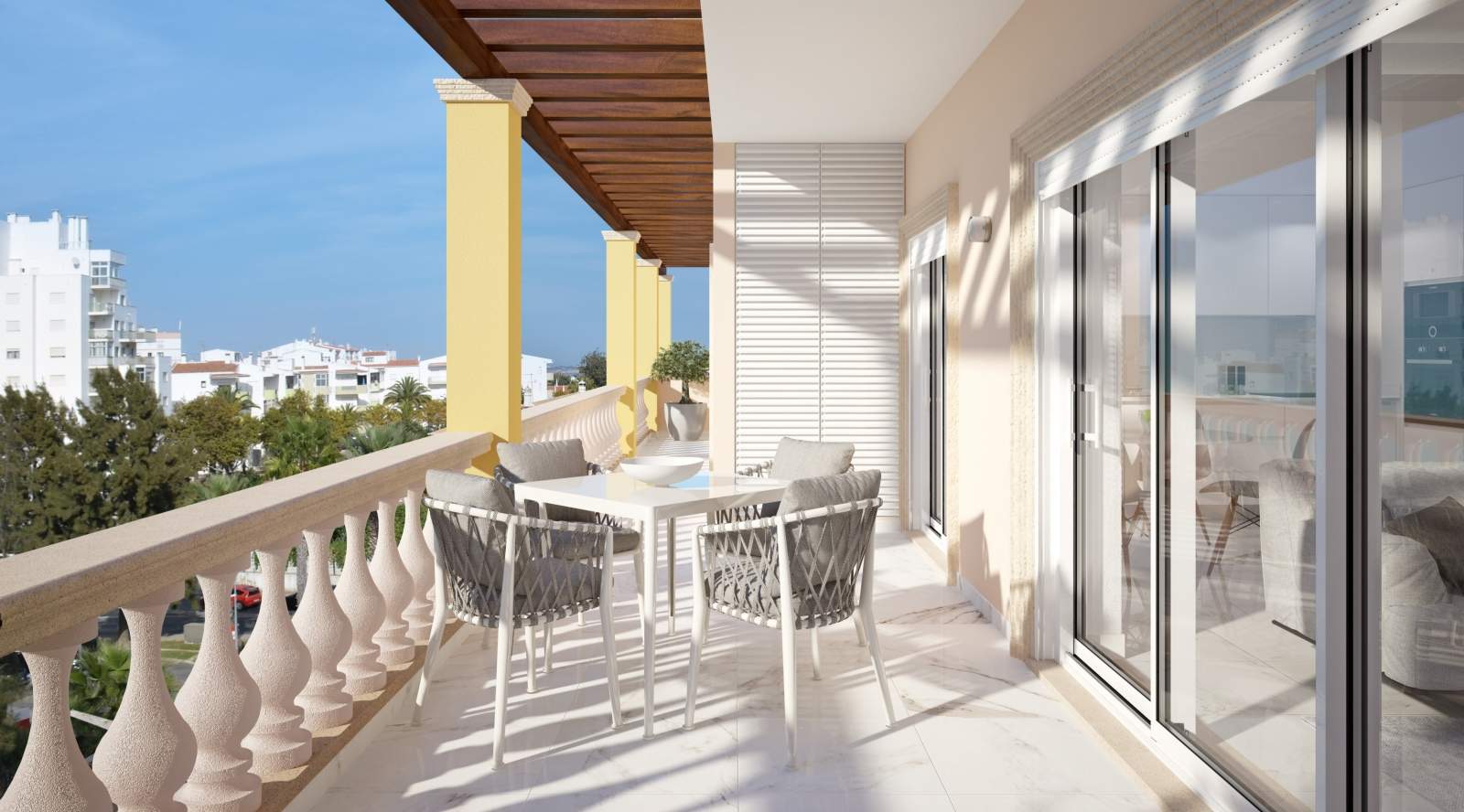 Sale of apartment under construction, terrace, Lagos, Algarve, Portugal_166981