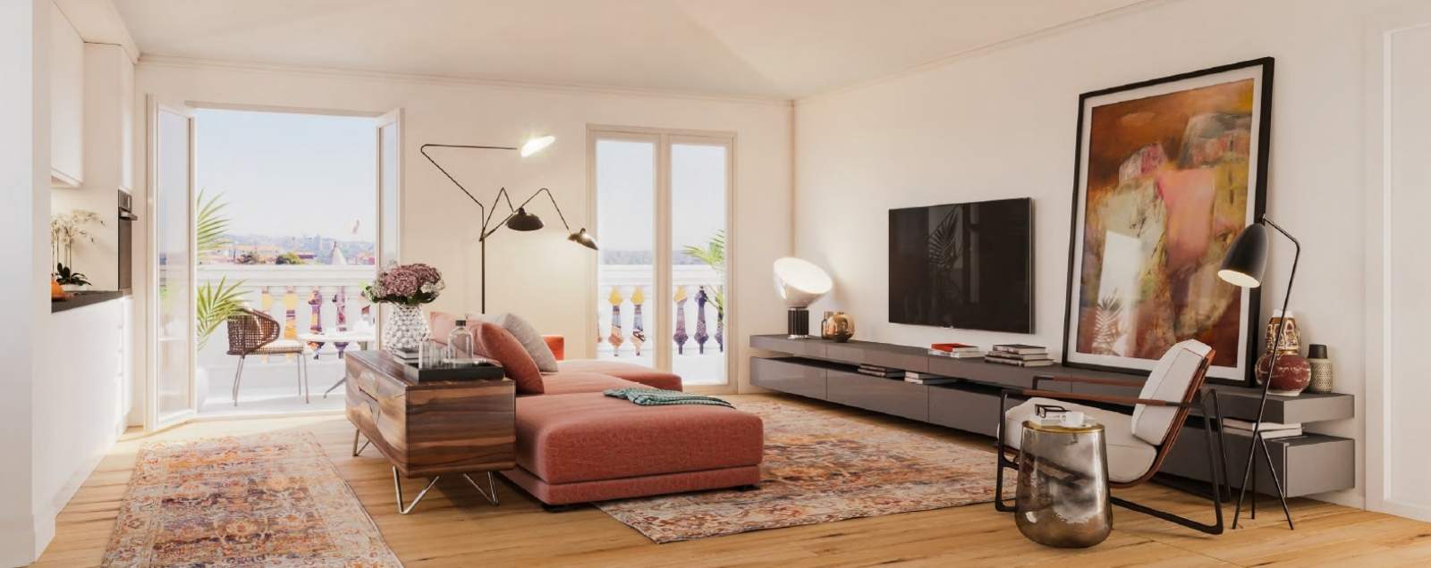 Nuevo y moderno apartamento con balcón, en venta, en Oporto, Portugal_167334