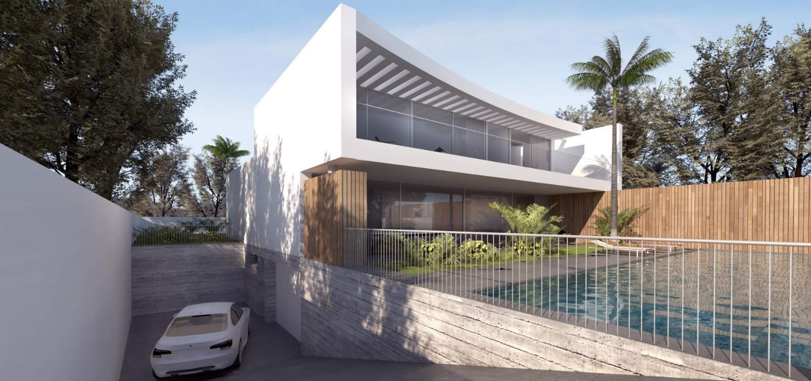 Modern villa with swimming pool, under construction, Vilamoura, Algarve_168716