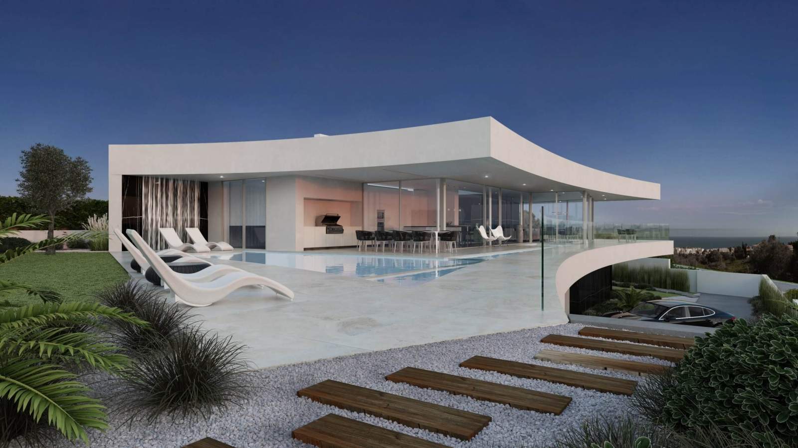 Villa contemporánea con piscina y vistas al mar, Praia da Luz, Algarve_180448