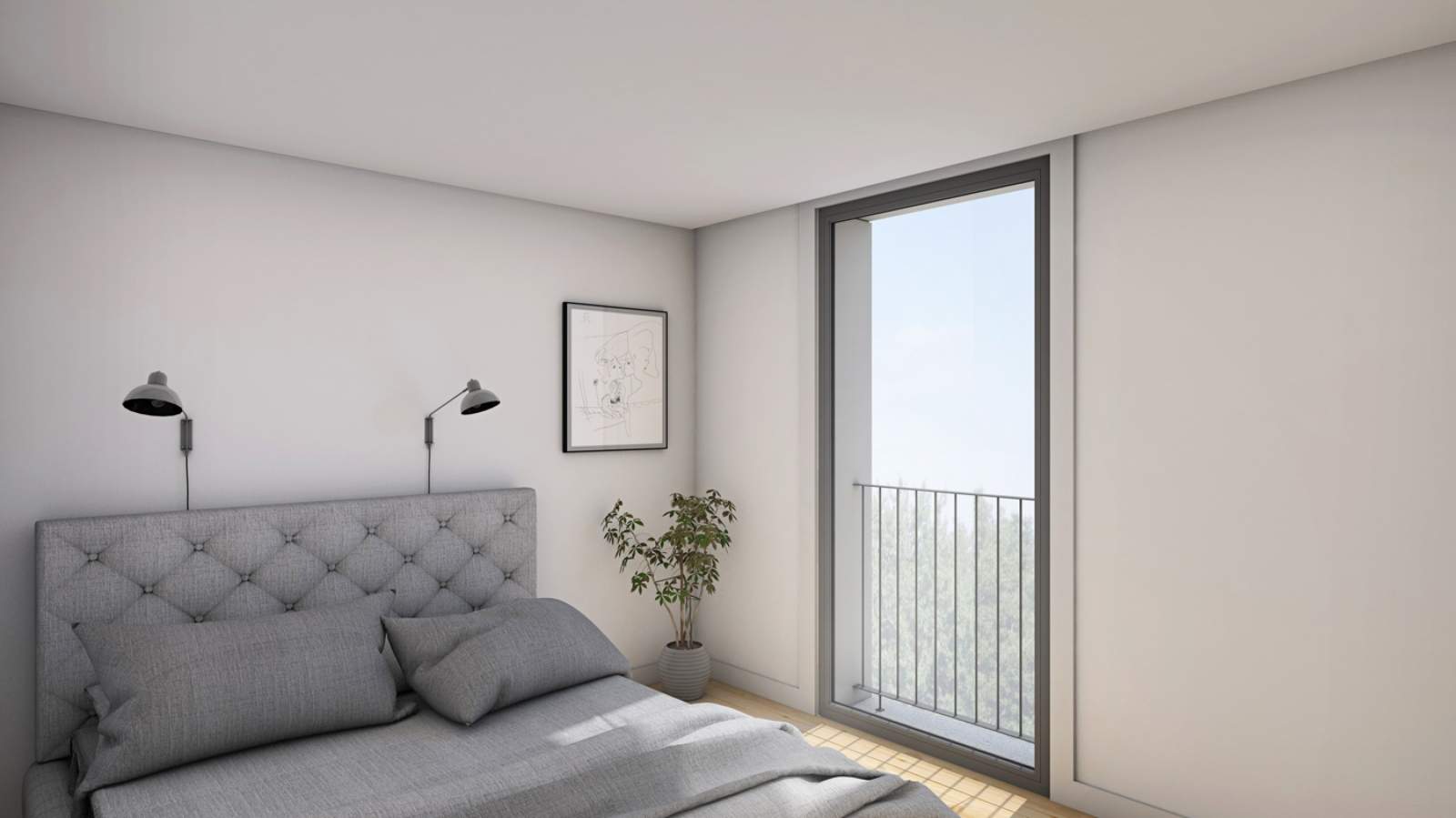 Appartement neuf avec balcon, à vendre, dans le centre de Porto, Portugal_180872