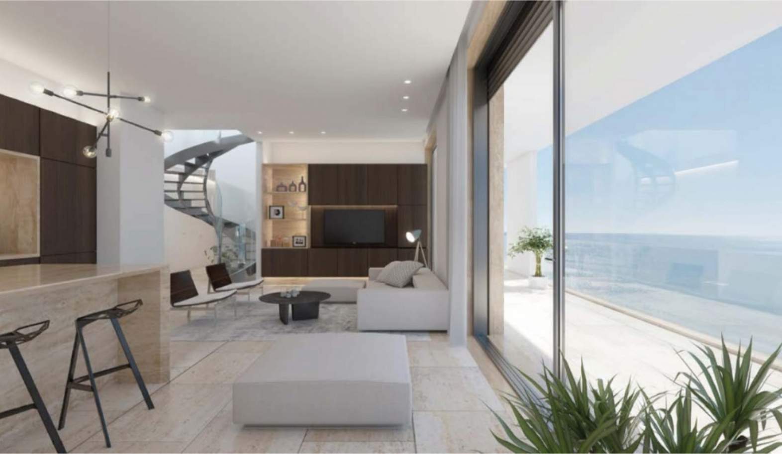 Penthouse with sea view, closed condominium, Quarteira, Algarve_182629