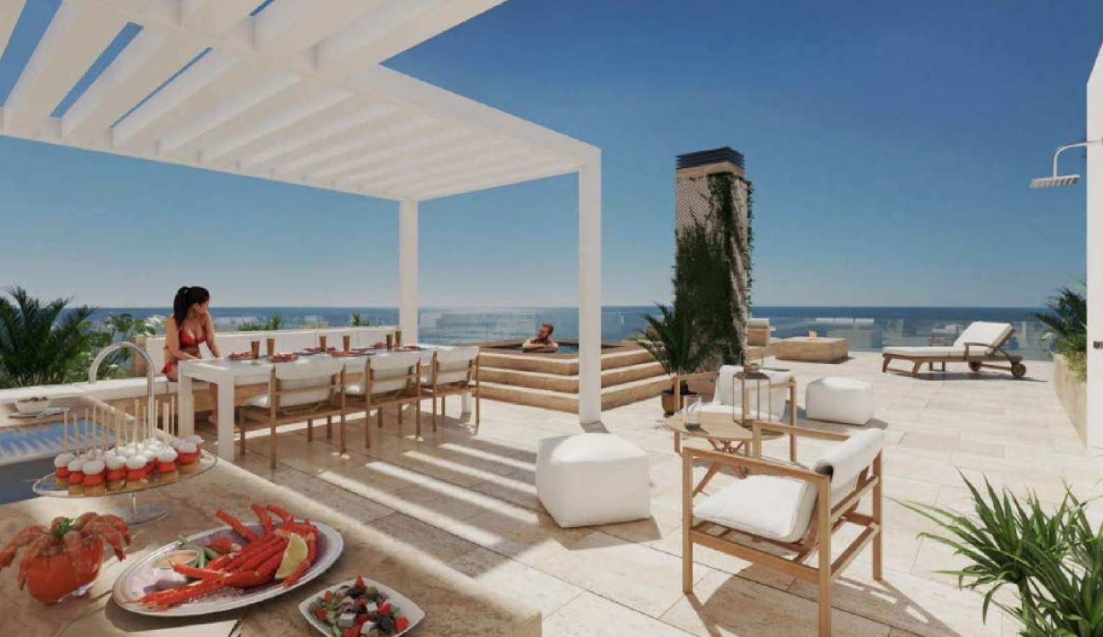 Penthouse with sea view, closed condominium, Quarteira, Algarve_182633