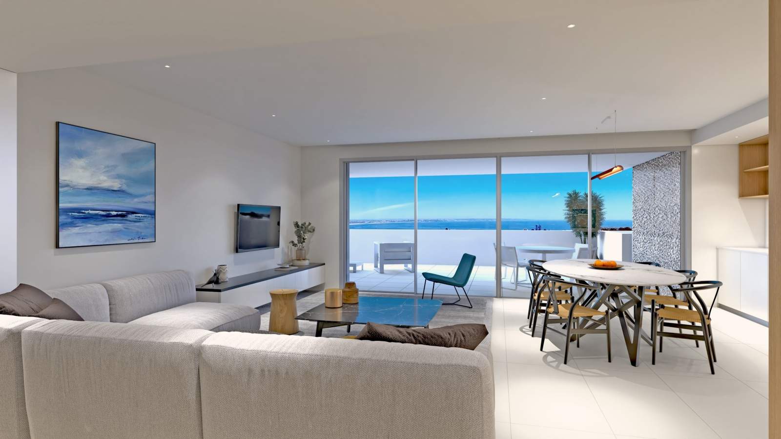 New apartment with sea views, in private condominium, Lagos, Algarve, Portugal_183681