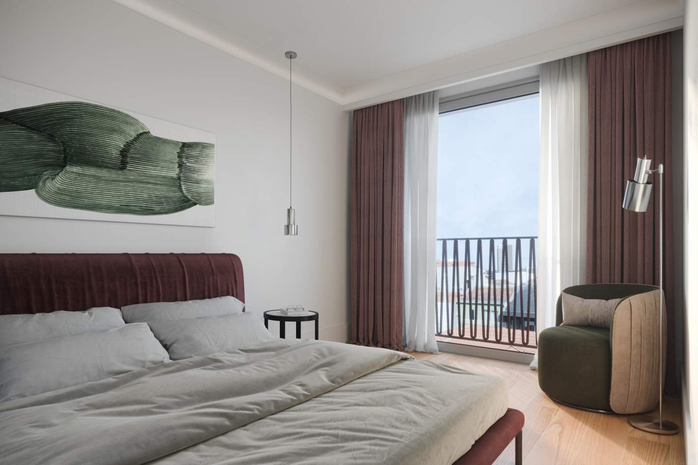 Appartement neuf avec balcon, à vendre, dans le centre de Porto, Portugal_193262
