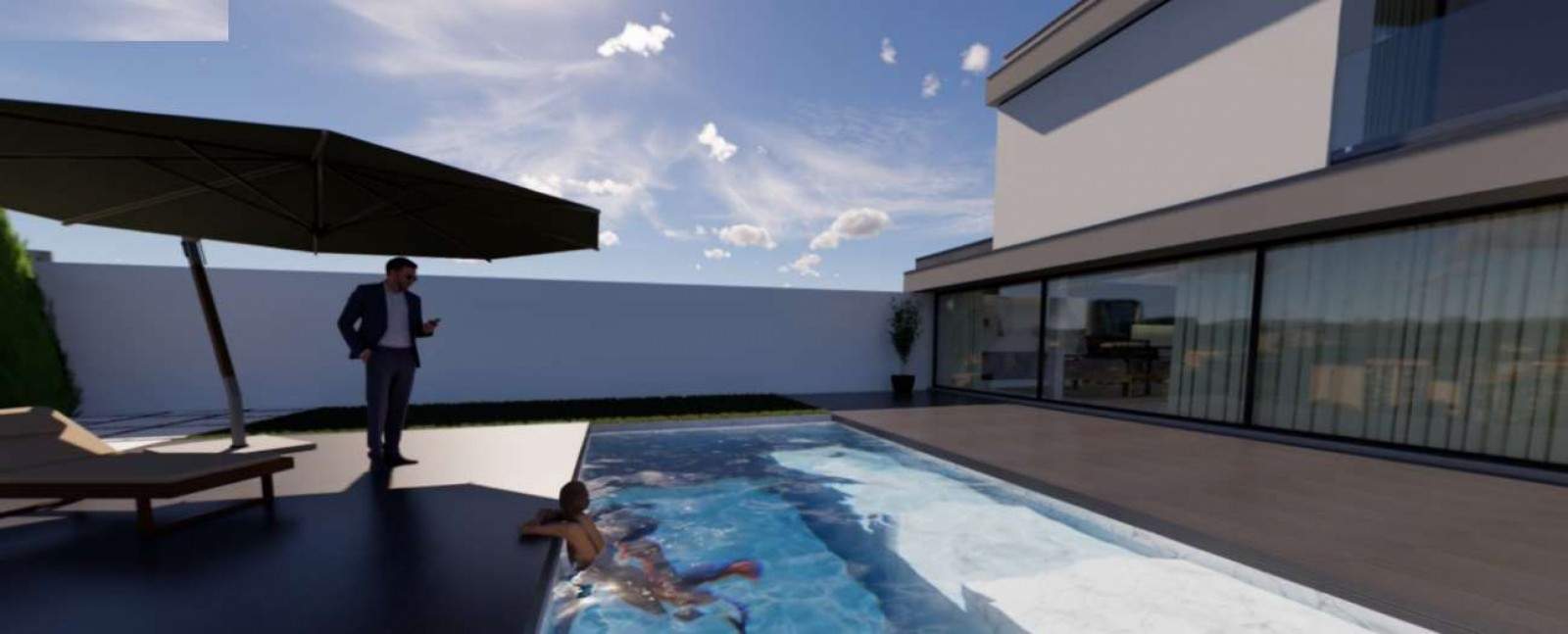 Venta: Chalet independiente de una sola planta en construcción, con jardín y piscina, V. N. Gaia, Portugal_200764
