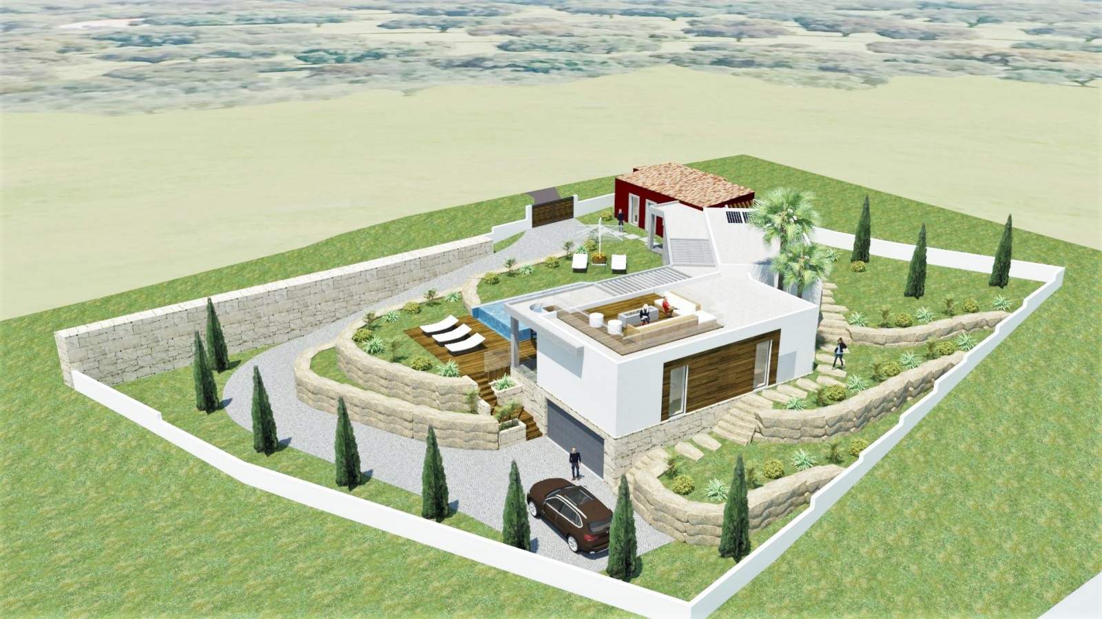 Terrain à bâtir avec projet de construction, à vendre à Loulé, Algarve_201535