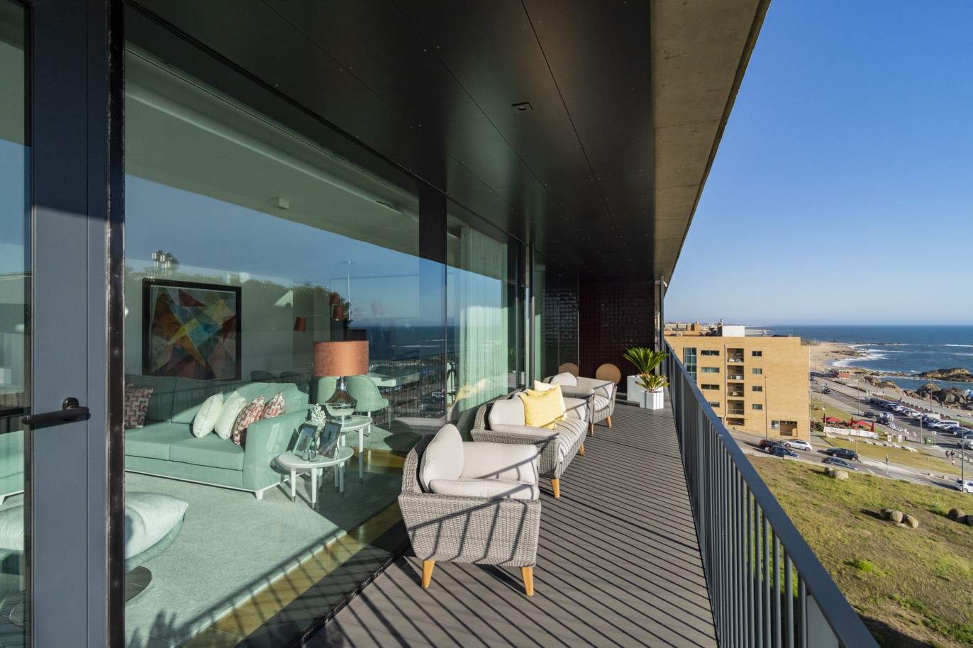 Wohnung mit Balkon in 1. Linie des Meeres, in Canidelo, V. N. Gaia, Porto, Portugal_202927