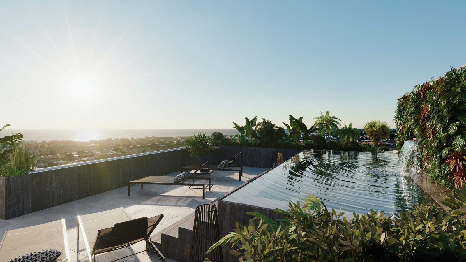Penthouse nova com terraço e piscina, para venda, em Leça da Palmeira_206852
