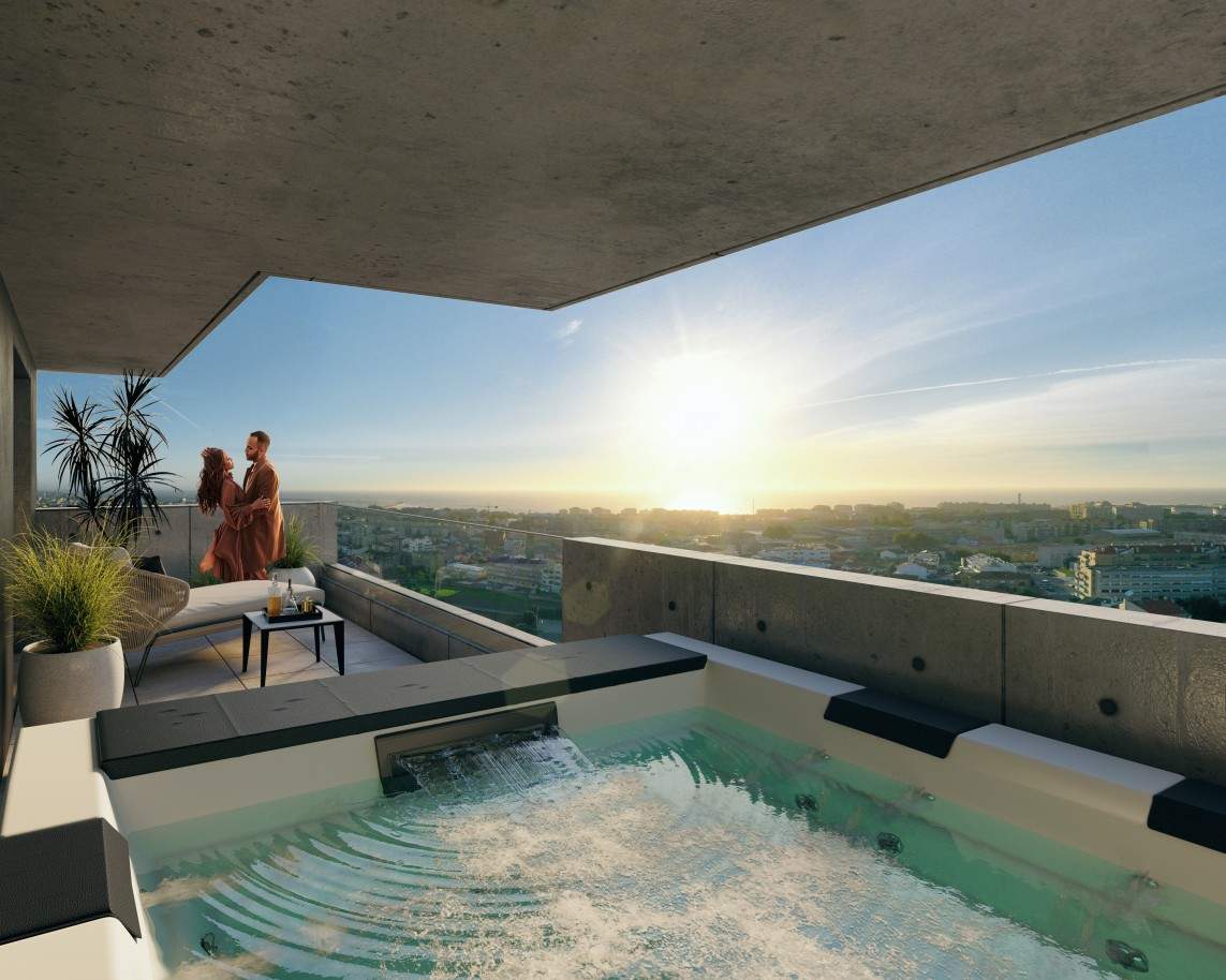 Penthouse duplex nova com varanda, para venda, em Leça da Palmeira_207076