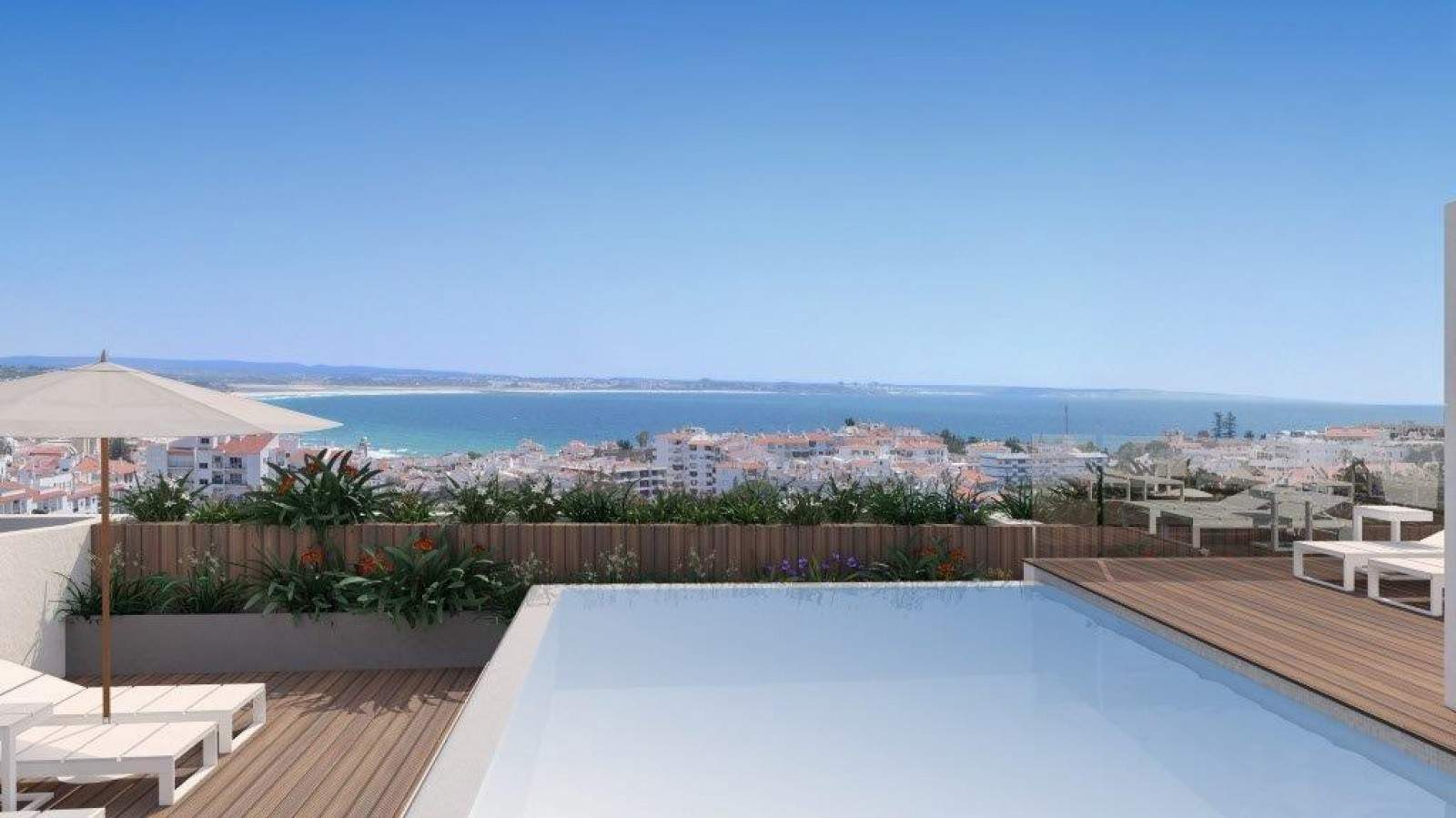 New penthouse for sale, pool and sea views, Lagos, Algarve, Portugal_208266