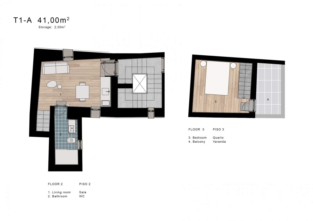 Apartamento novo com varanda, para venda, no Centro do Porto_210027