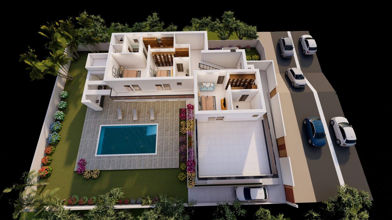 Villa de 4 dormitorios en construcción, en venta en Porto de Mós, Algarve_211034