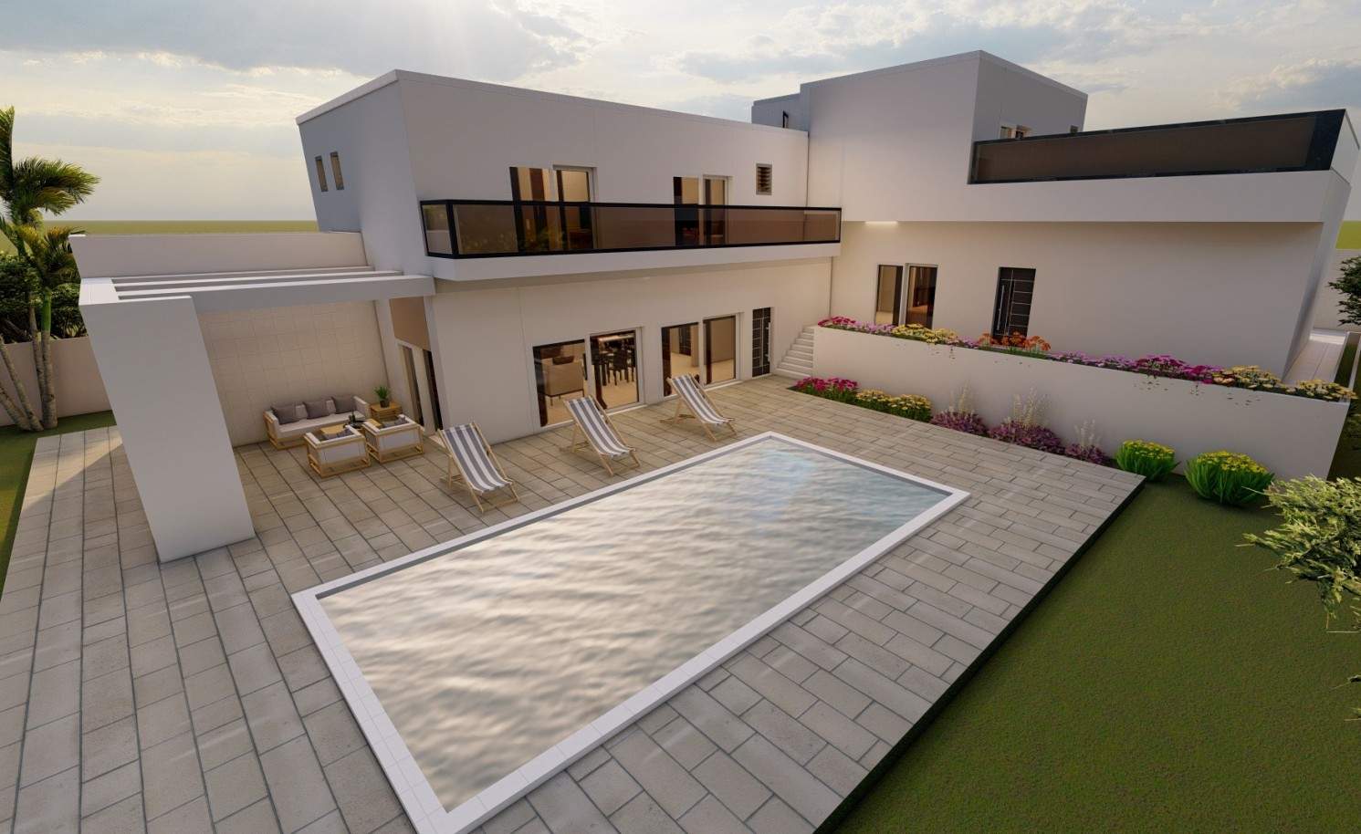 Villa de 4 dormitorios en construcción, en venta en Porto de Mós, Algarve_211037