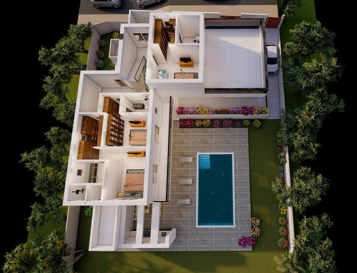 Villa de 4 dormitorios en construcción, en venta en Porto de Mós, Algarve_211038