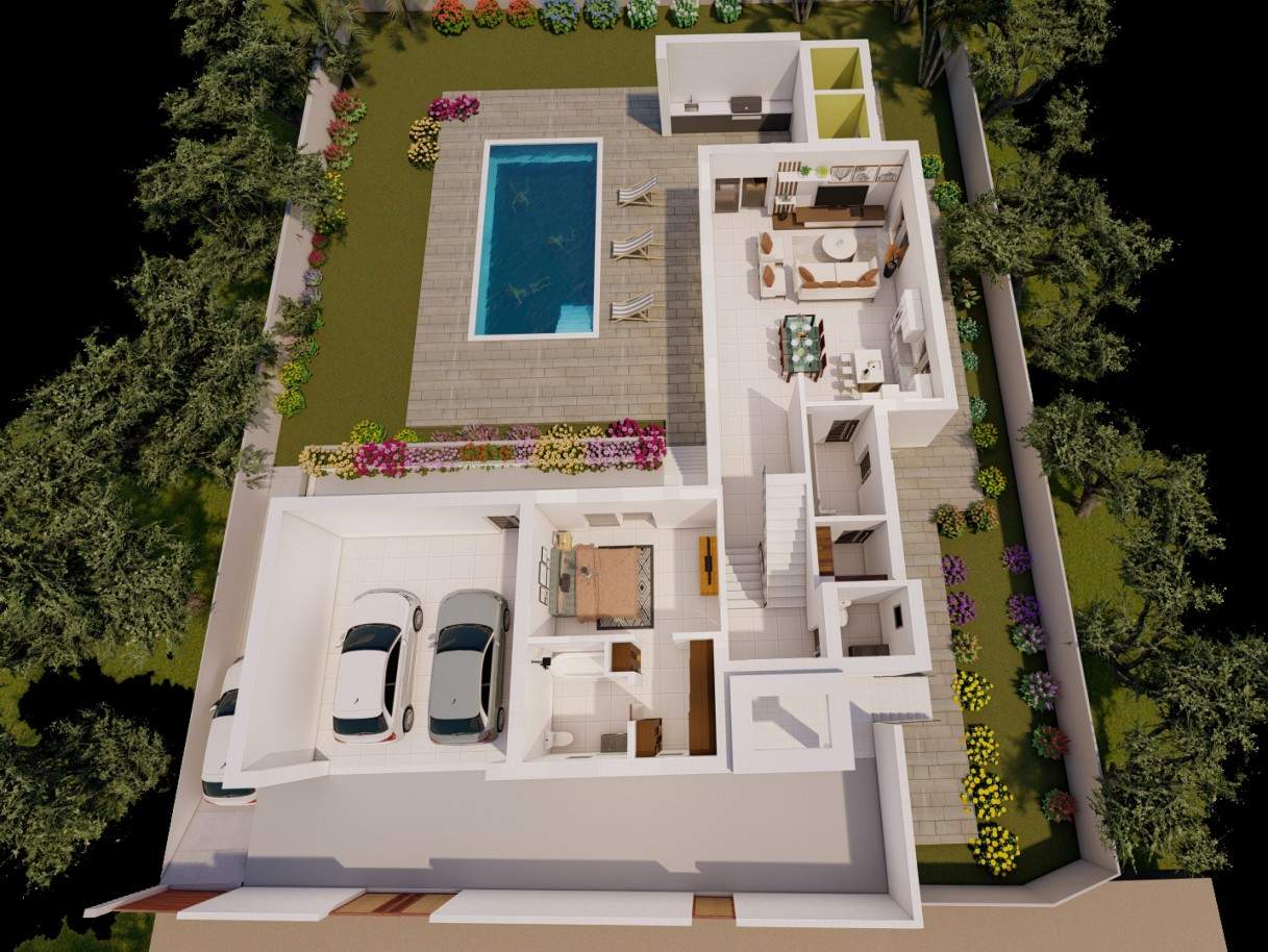 Villa de 4 dormitorios en construcción, en venta en Porto de Mós, Algarve_211041