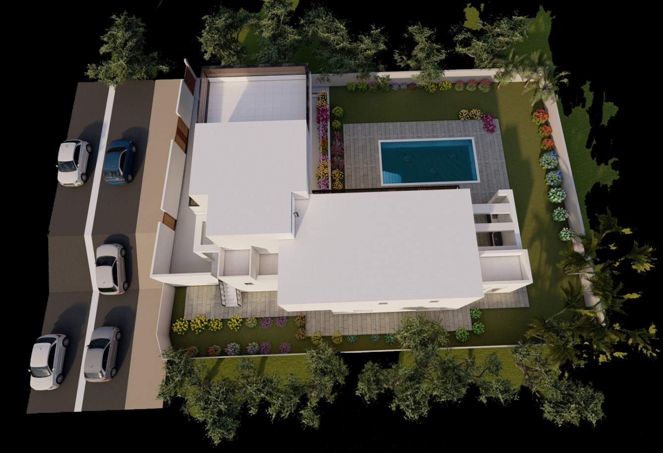 Villa de 4 dormitorios en construcción, en venta en Porto de Mós, Algarve_211042