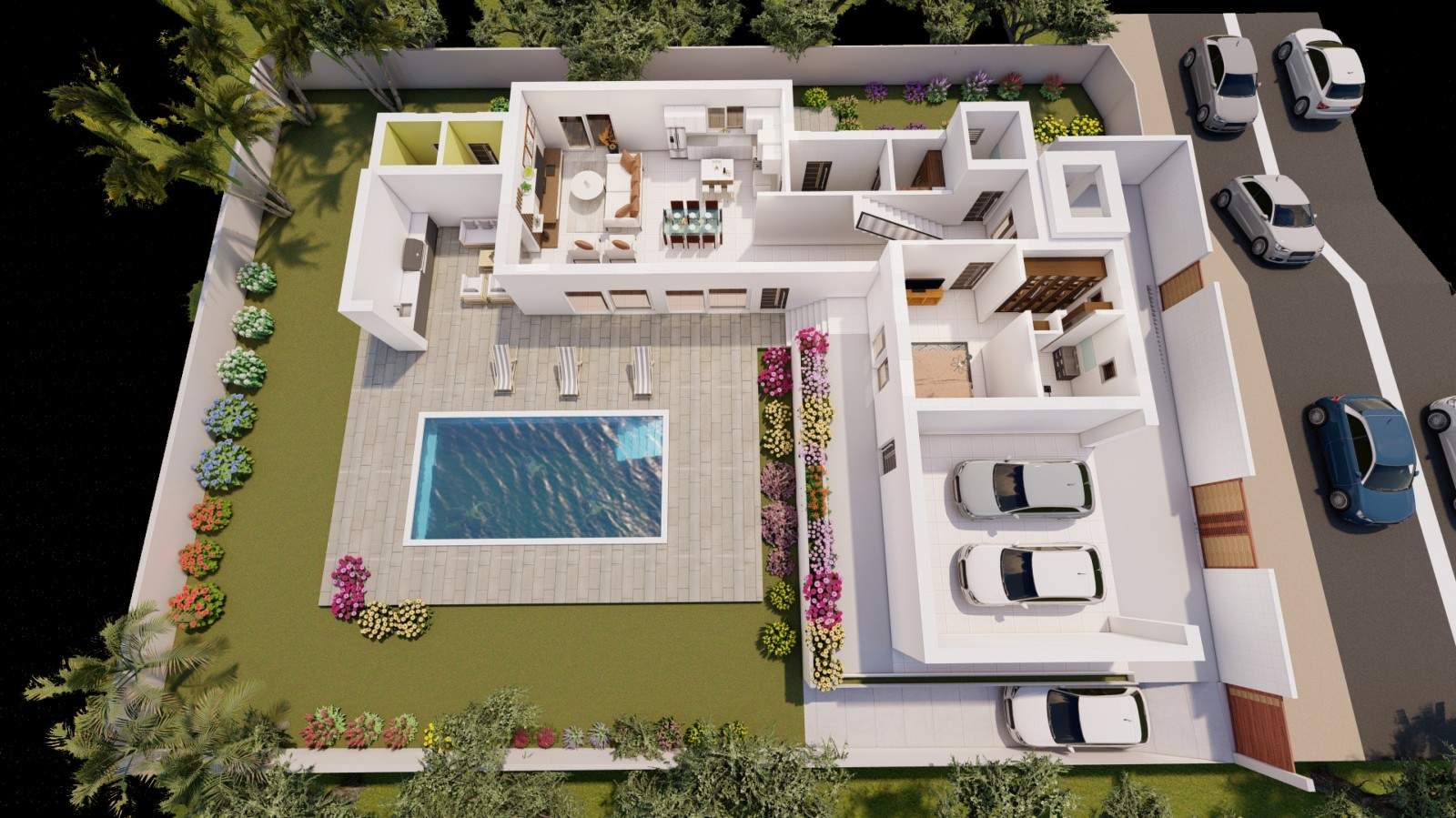 Villa de 4 dormitorios en construcción, en venta en Porto de Mós, Algarve_211044