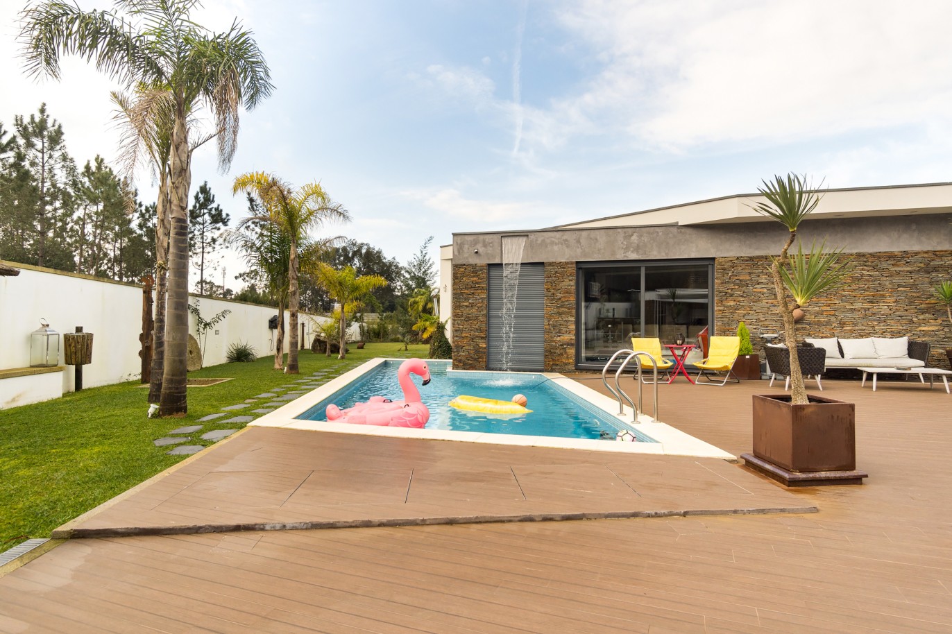 Vente : Villa individuelle de plain-pied avec piscine, terrain de jeux et jardin, à Ovar, Nord du Portugal_214926