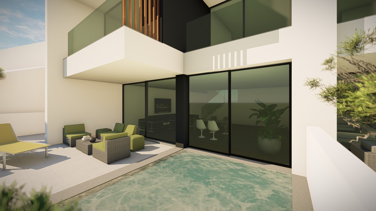 4 Schlafzimmer Doppelhaushälfte Villa mit Schwimmbad, zu verkaufen, in Portimão, Algarve_218611