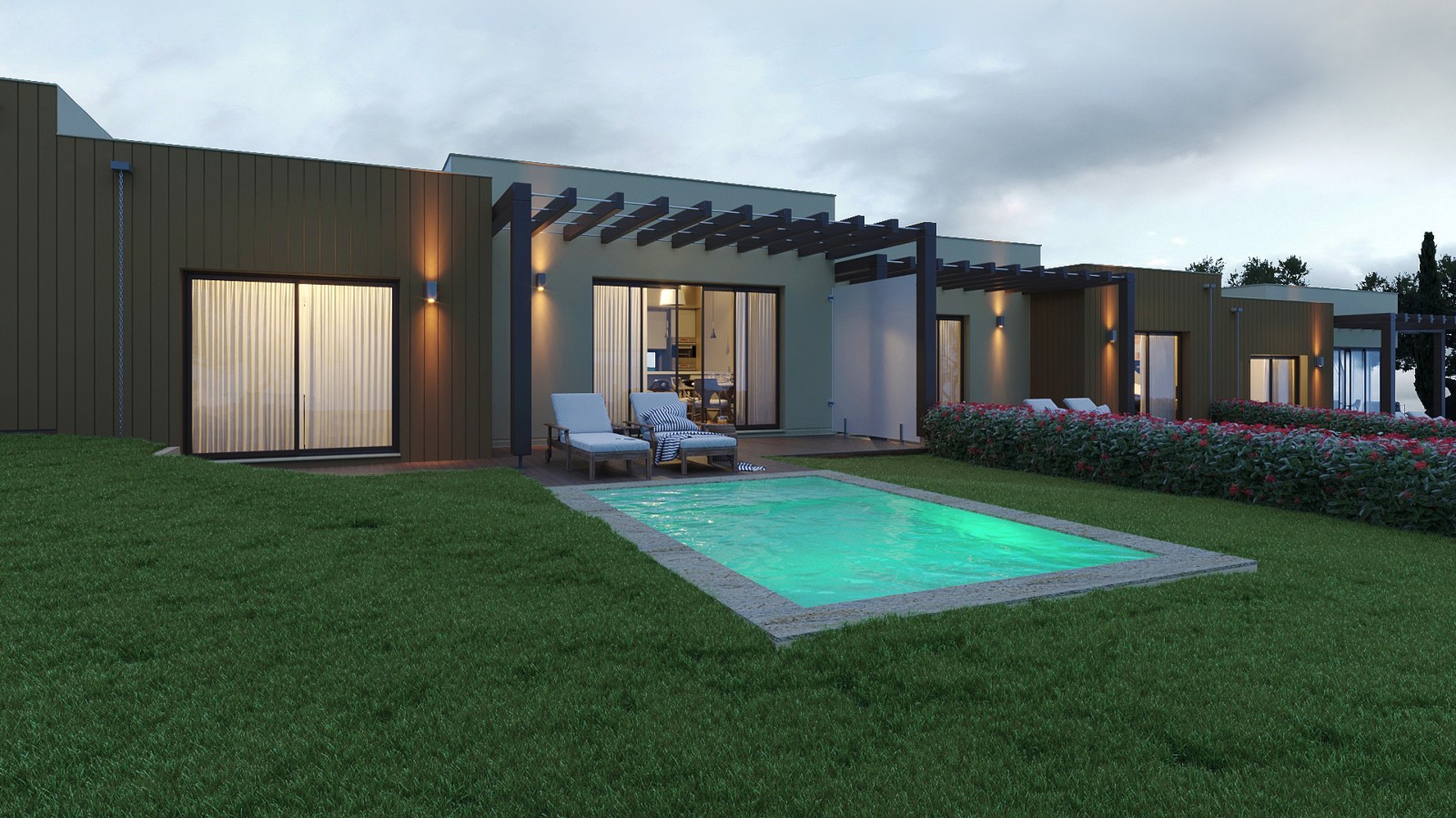 Villa adosada de 2 dormitorios con piscina, en venta, en Golf resort, Algarve_218692