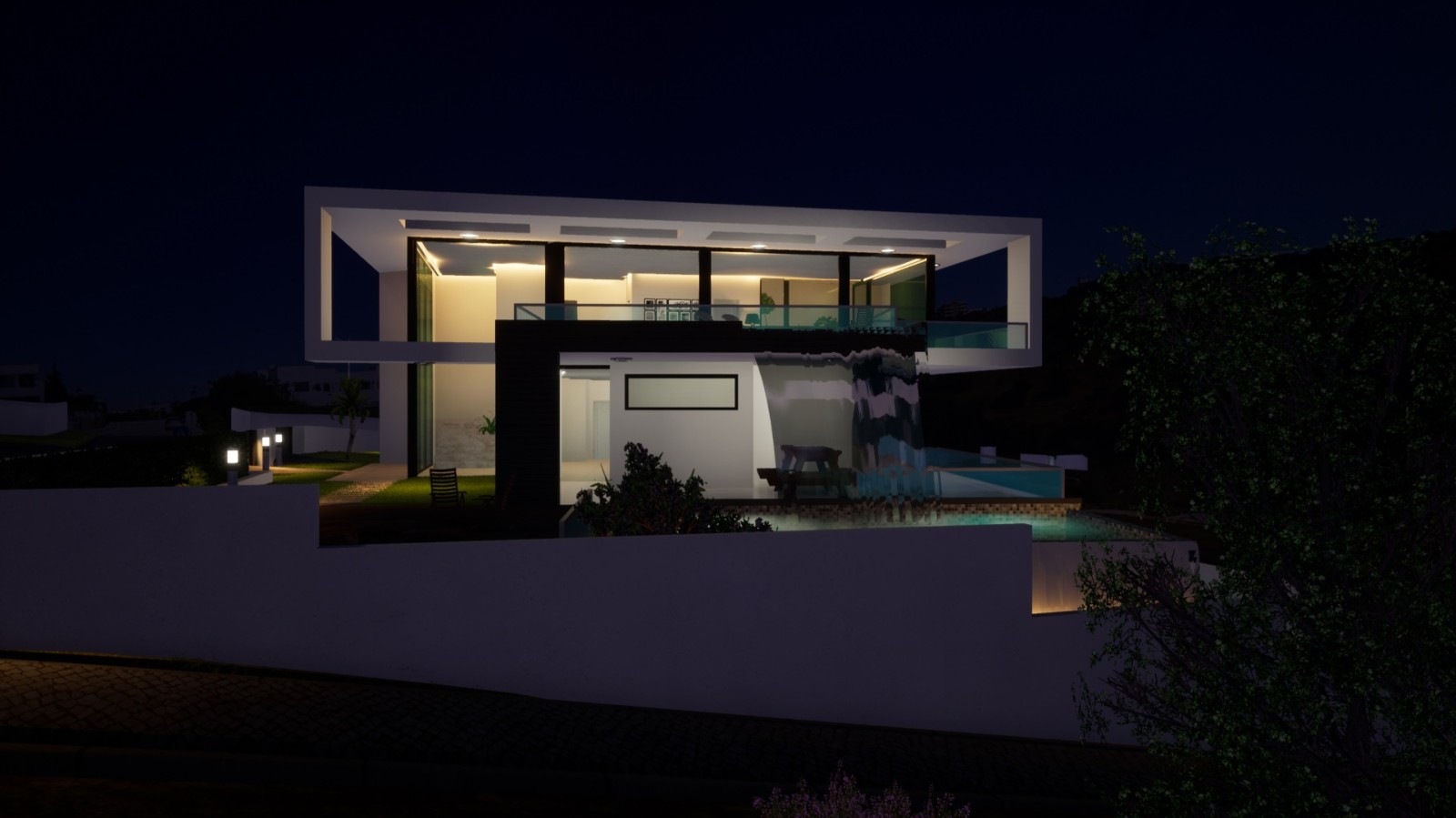Villa de 3 dormitorios, con vistas al mar, en construcción, en Porto de Mós, Algarve_223469
