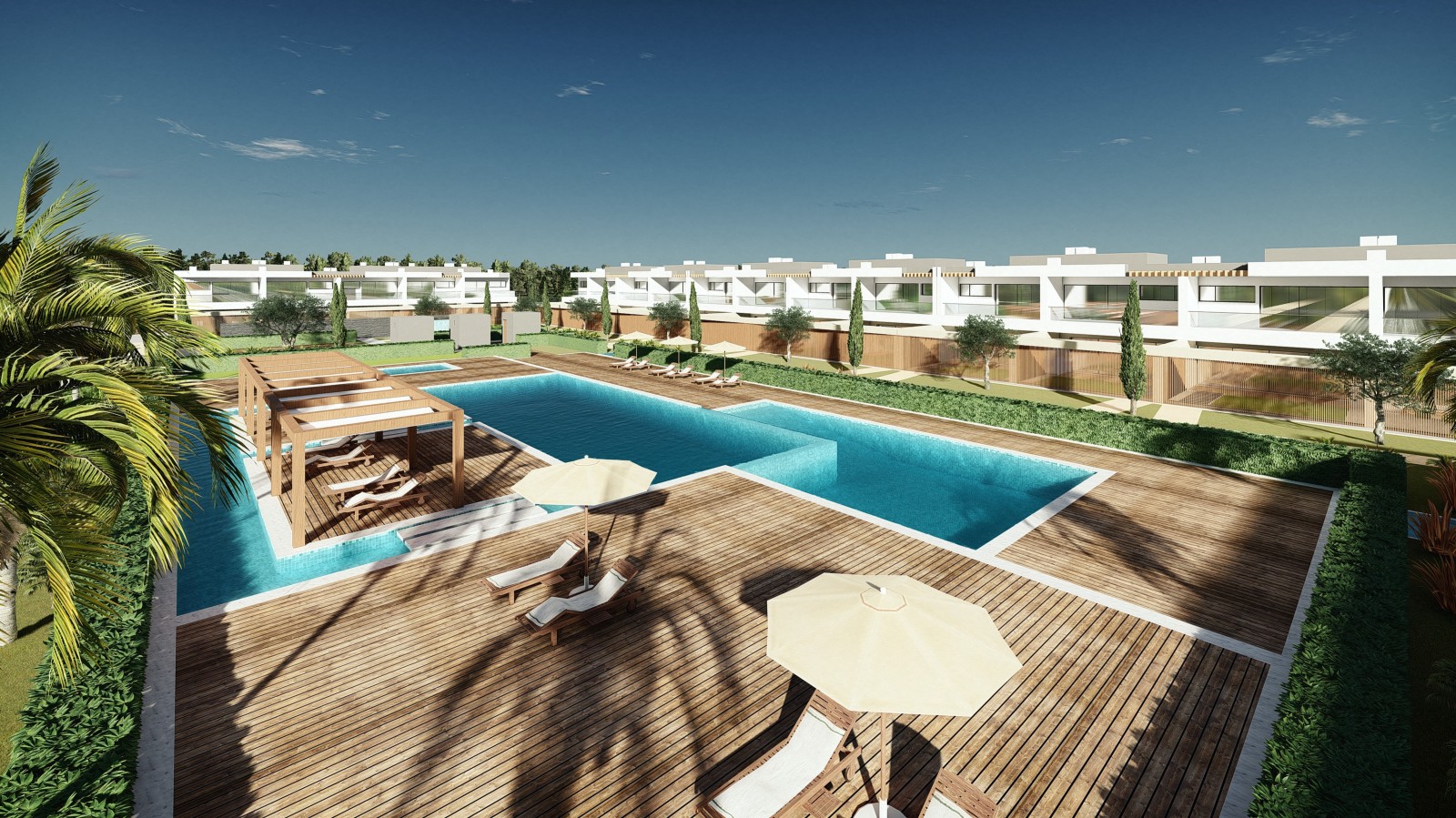 Luxusvilla mit 2 Schlafzimmern in Doppelhaushälfte, zu verkaufen, in Mexilhoeira Grande, Algarve_224092