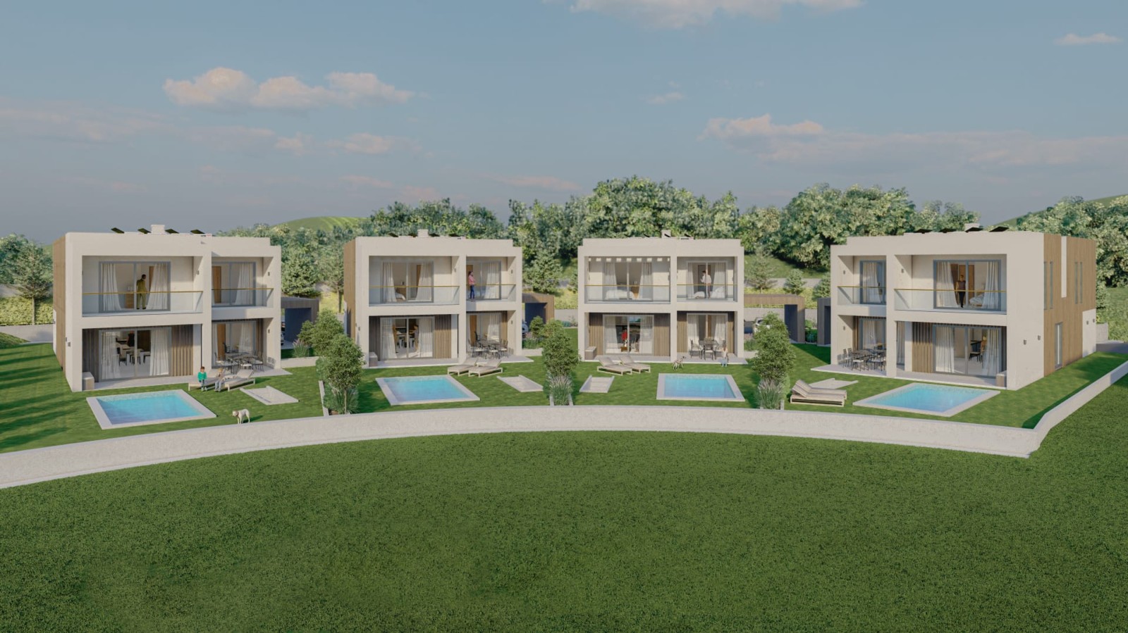 Villas de 4 dormitorios para la construcción con piscina, en venta en Albufeira, Algarve_233625