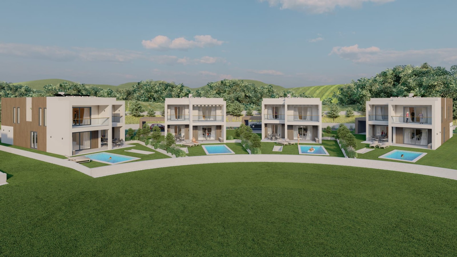Villas de 4 dormitorios para la construcción con piscina, en venta en Albufeira, Algarve_233626