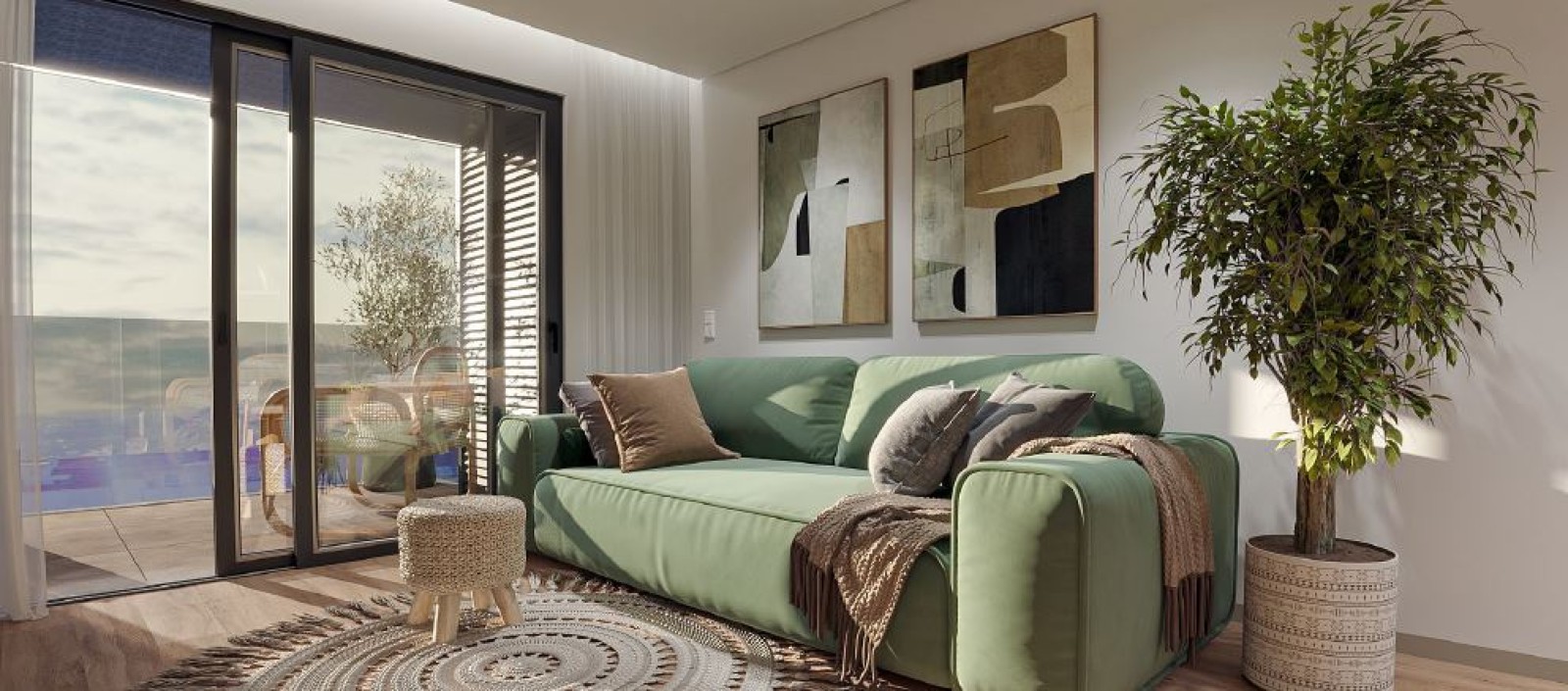 Neue 2-Schlafzimmer-Wohnung mit Terrasse, zu verkaufen, Brisas de Gaia_242125