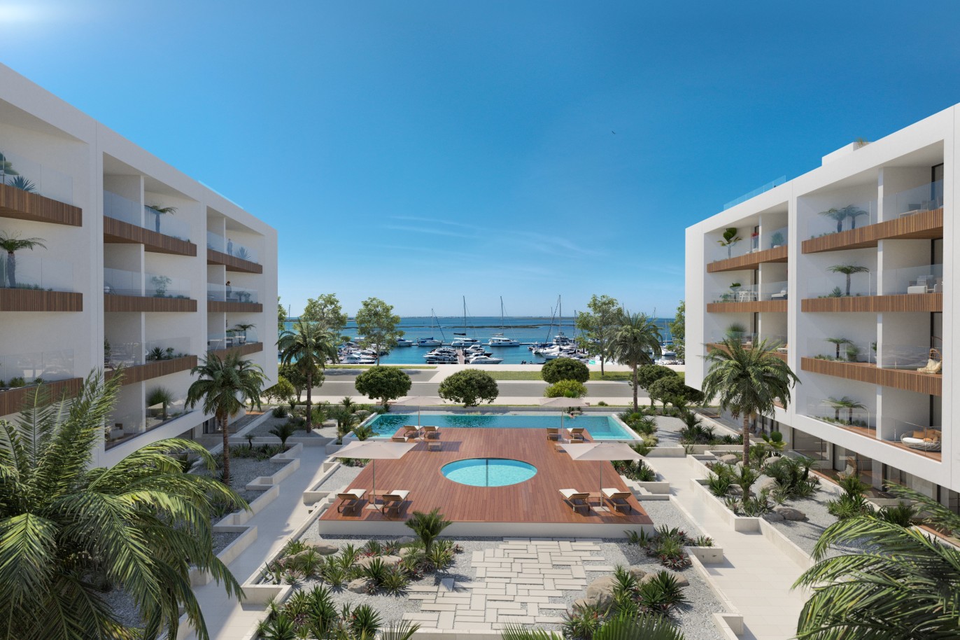 Novos apartamentos com vista mar, T1, T2 & T3, para venda em Olhão, Algarve_243685