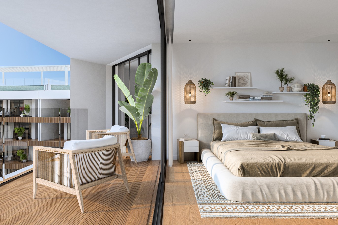 Novos apartamentos com vista mar, T1, T2 & T3, para venda em Olhão, Algarve_243692