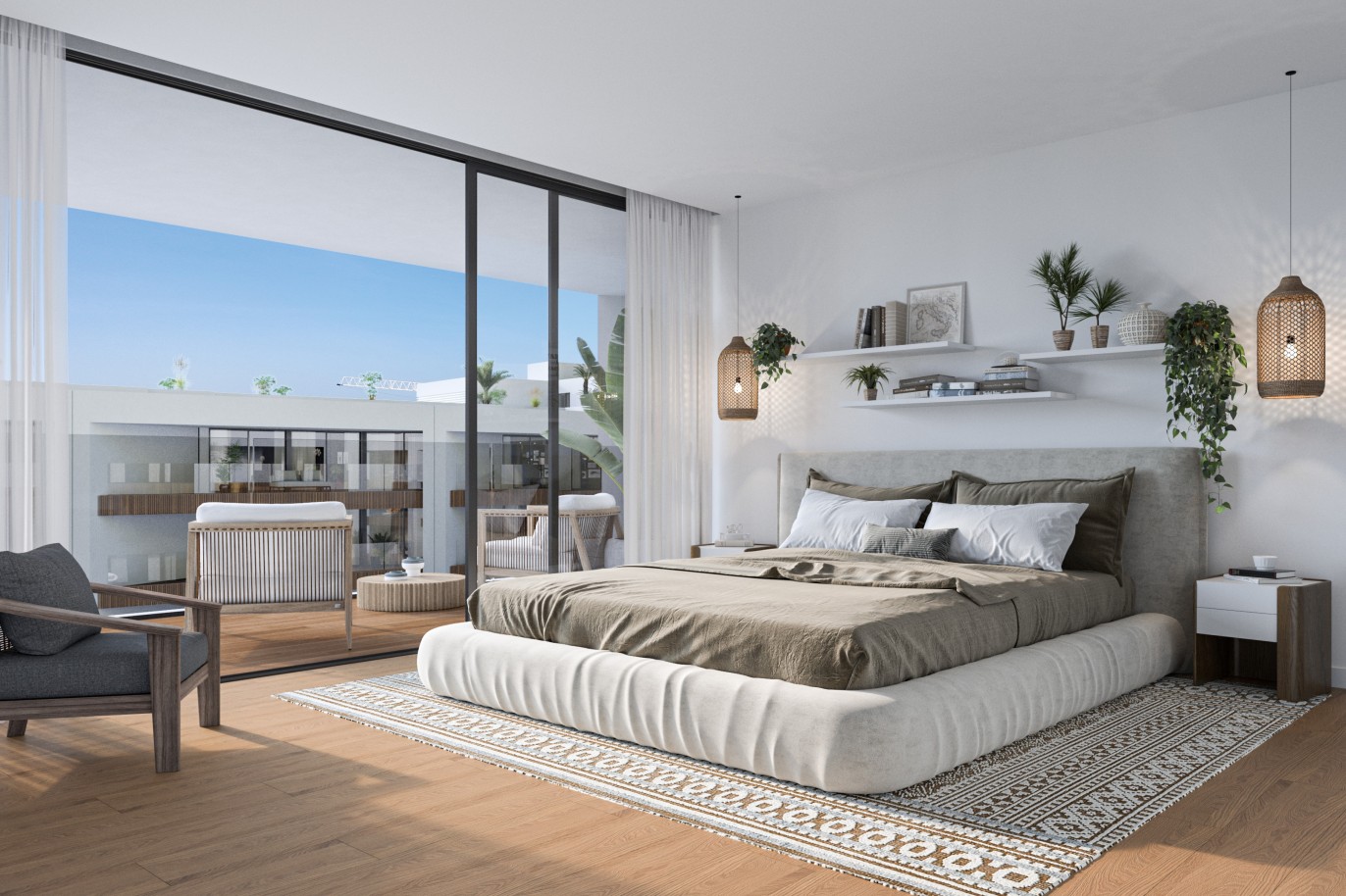 Novos apartamentos com vista mar, T1, T2 & T3, para venda em Olhão, Algarve_243693