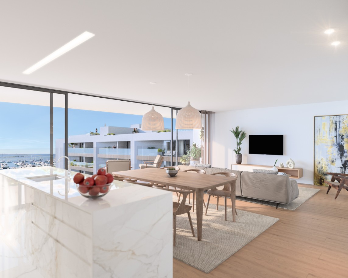 Novos apartamentos com vista mar, T1, T2 & T3, para venda em Olhão, Algarve_243696