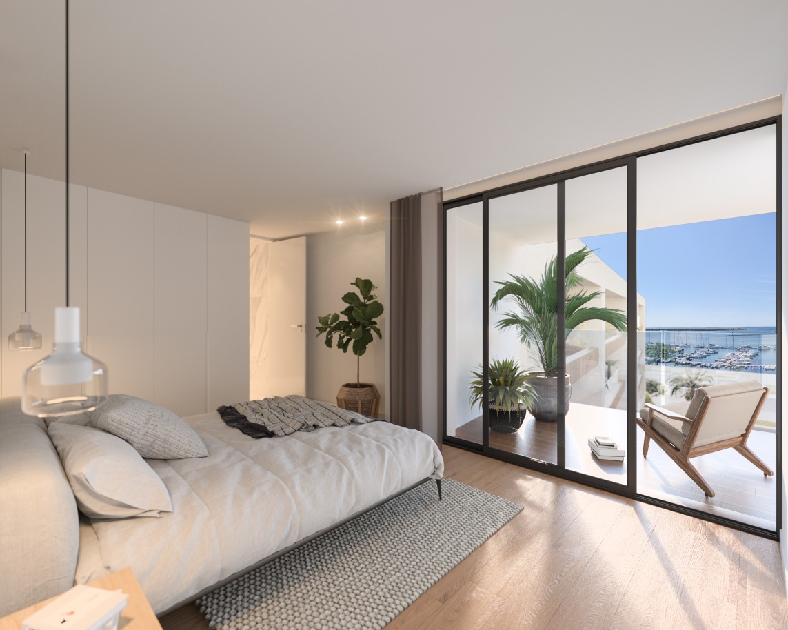 Pisos nuevos con vistas al mar, 1, 2 y 3 dormitorios, en venta en Olhão, Algarve_244258