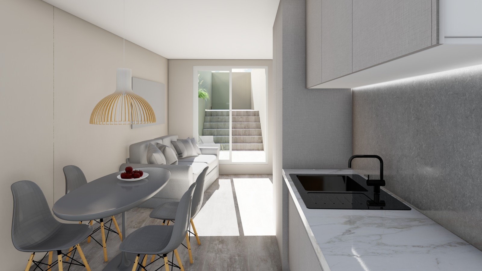 Neue 1-Bett-Wohnung mit Innenhof, zu verkaufen in Porto, Portugal_248826