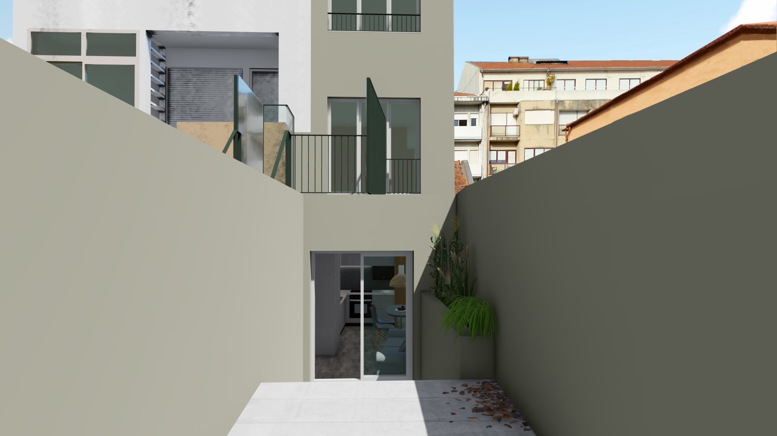 Neue 1-Bett-Wohnung mit Innenhof, zu verkaufen in Porto, Portugal_248829