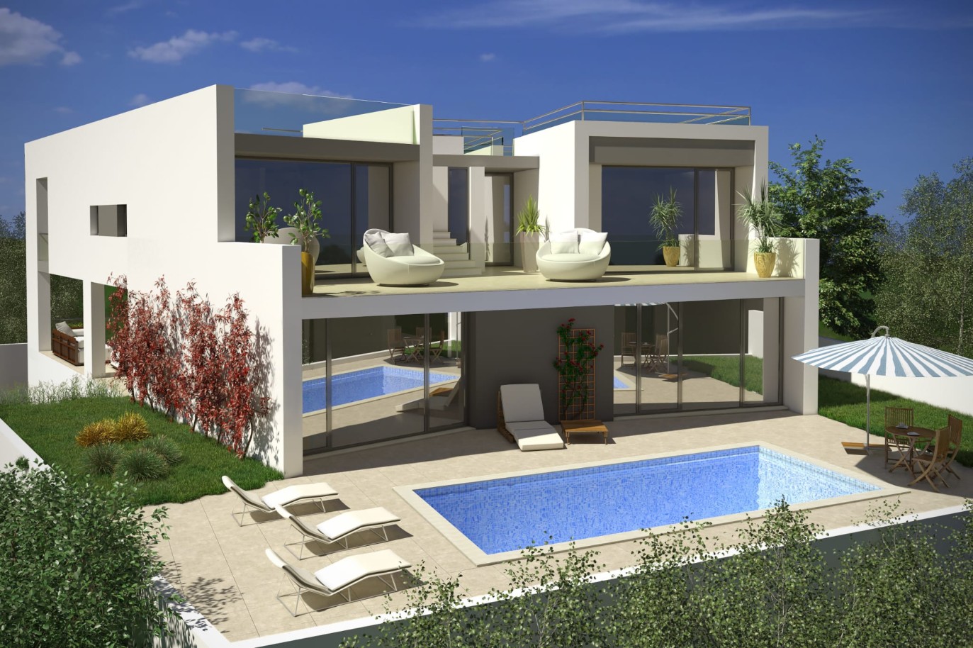 Moderne 4-Schlafzimmer-Villa mit Pool zu verkaufen in Lagos, Algarve_248868