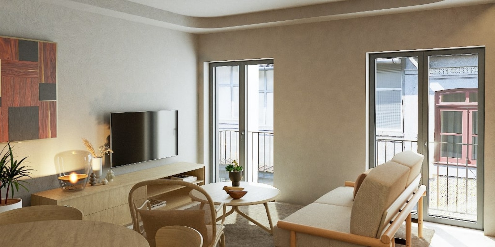 Appartement de 1 chambre à coucher avec balcons, à vendre, centre de Porto, Portugal_253639