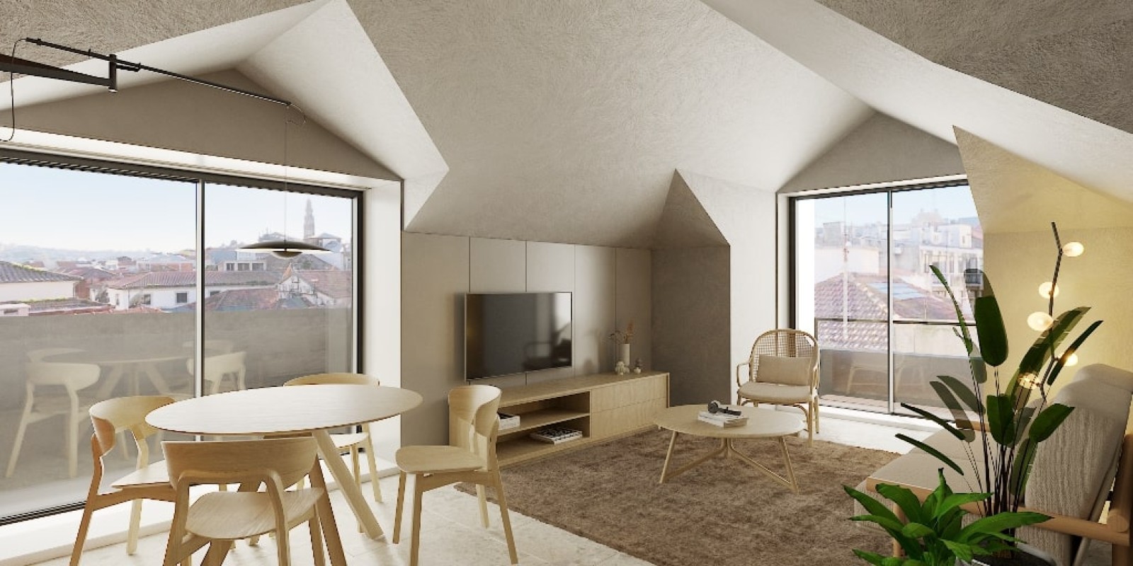 Piso duplex 1 dormitorio con balcones, en venta, centro Oporto, Portugal_253653