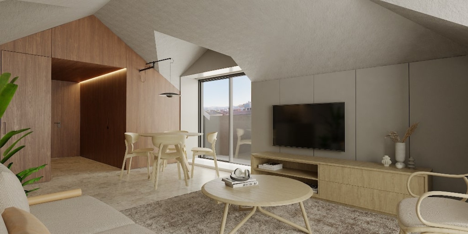 Ein-Bett-Duplex-Wohnung mit Balkonen, zu verkaufen, Zentrum Porto, Portugal_253654