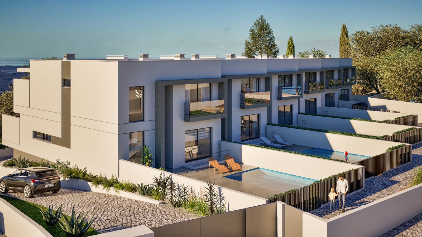 Villa adosada de 3 dormitorios con piscina, en venta en Boliqueime, Algarve_256208